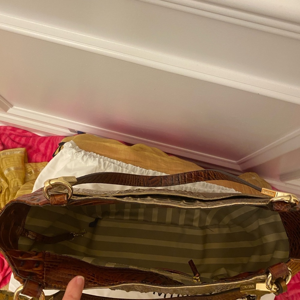 Brahmin Marianna Rose Gold Provence, embossed genuine leather Tote/Satchel. - Picture 7 of 12